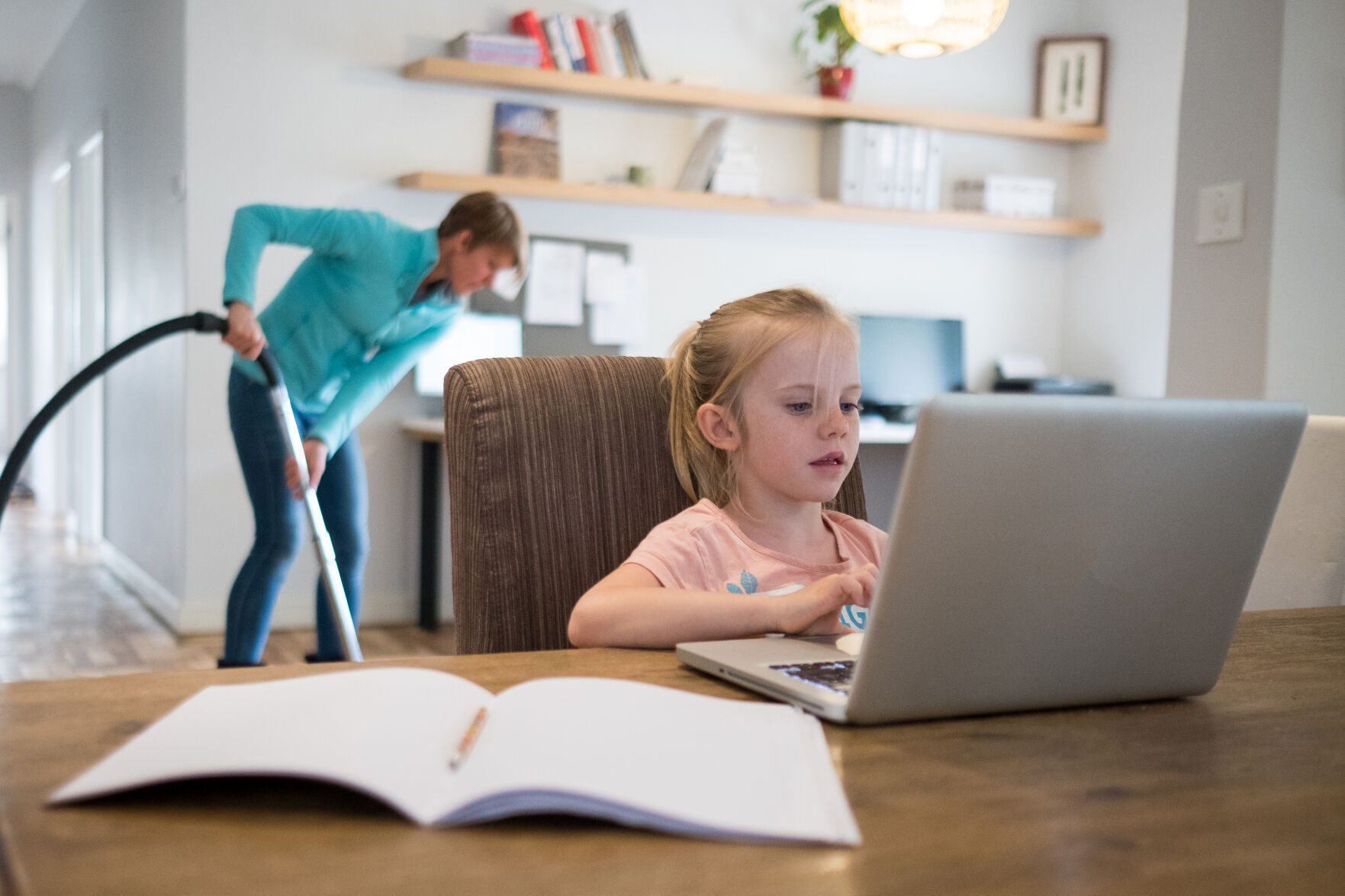 More mothers than fathers left work